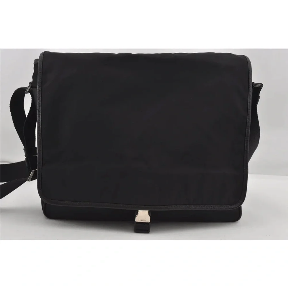 Prada Black Nylon Crossbody Messenger Bag